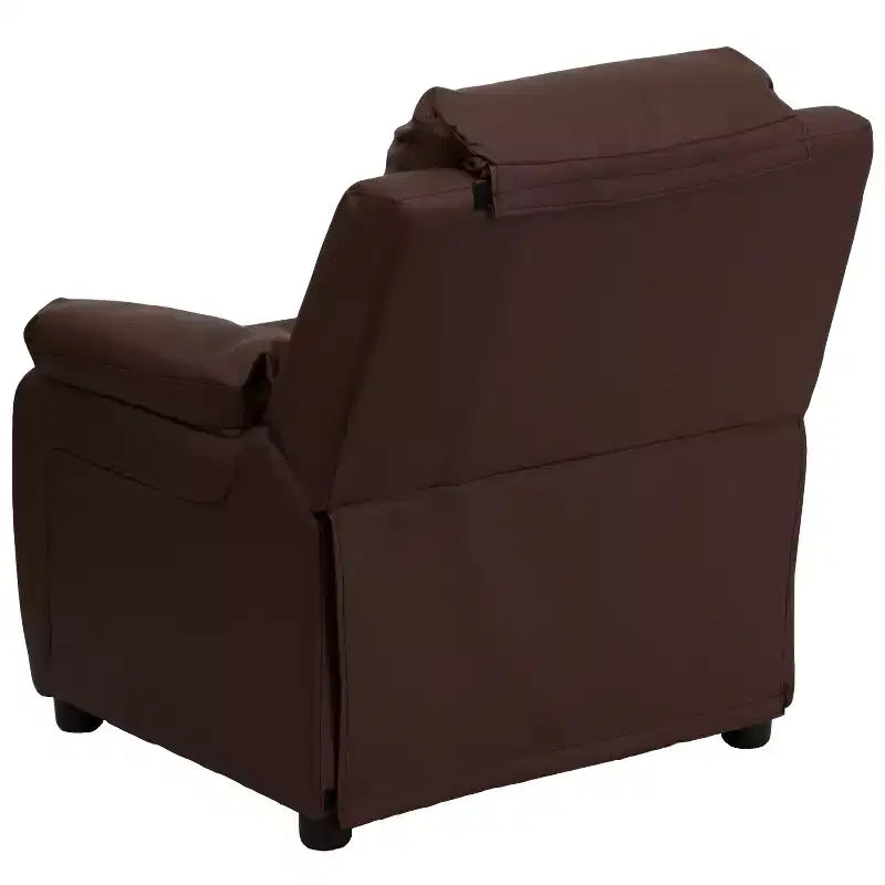 Fauteuil inclinable contemporain Flash Furniture de luxe rembourré pour enfants avec accoudoirs de rangement