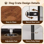 71 Meubles de cage pour chien - Niche double avec séparateur, niche en bois et meuble TV pour grands chiens