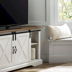 Meuble TV d'angle Middlebrook avec porte de grange coulissante de 52 pouces
