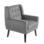 Lot de 2 fauteuils de salon en velours avec accoudoirs