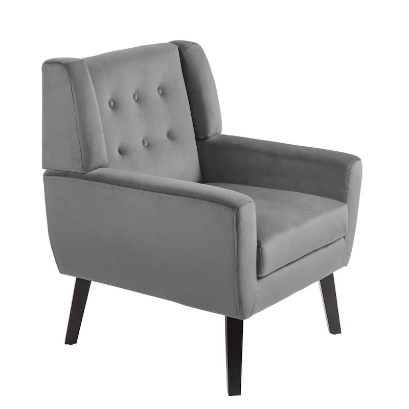 Lot de 2 fauteuils de salon en velours avec accoudoirs