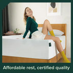 Matelas en mousse à mémoire de forme Zinus 14 King au thé vert, sans fibre de verre, fermeté moyenne, soulagement de la pression zoné, CertiPUR-US, matelas en boîte