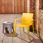 Fauteuil de salle à manger empilable toutes saisons Alissa en résine, lot de 2