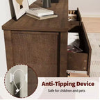 Coolmee Commode Haute 5 Tiroirs pour Chambre, Commode Cannelée de 80 cm de Large, Armoire de Rangement en Bois Moderne pour Chambre d'Enfant, Couloir, Salon