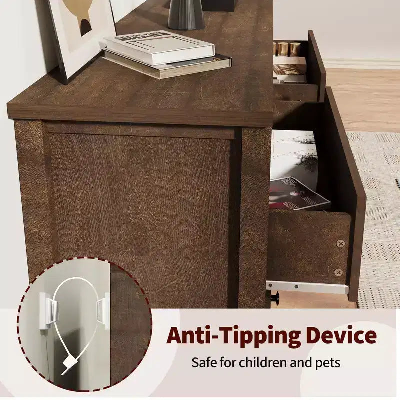 Coolmee Commode Haute 5 Tiroirs pour Chambre, Commode Cannelée de 80 cm de Large, Armoire de Rangement en Bois Moderne pour Chambre d'Enfant, Couloir, Salon