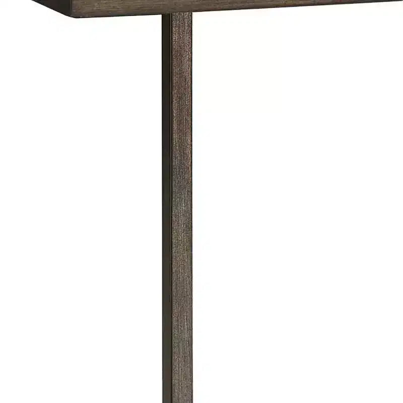 Table d'appoint rectangulaire HomeRoots 25 en bois massif noir et chêne