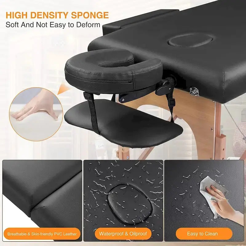 Table de massage portable de 84 pouces de long avec housse de transport
