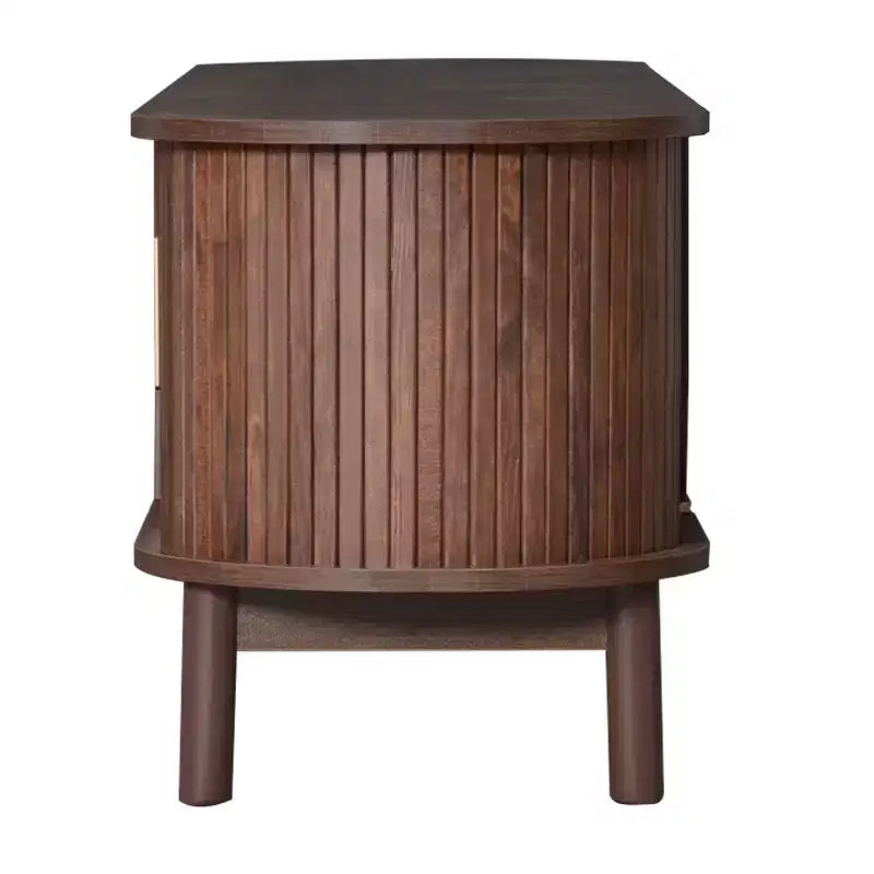 PexFix 66.9 Meuble TV Moderne de Ferme pour TV 75 Pouces, Meuble TV en Bois avec Rangement, Table Console TV pour Salon Chambre, Marron