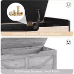 Acekool Banc de Rangement en Rotin avec Charnières de Sécurité, Banc à Chaussures Rembourré pour Entrée et Coffre de Rangement, pour Couloir, Chambre, Salon, Naturel