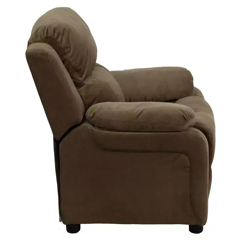 Fauteuil inclinable contemporain Flash Furniture de luxe rembourré pour enfants avec accoudoirs de rangement