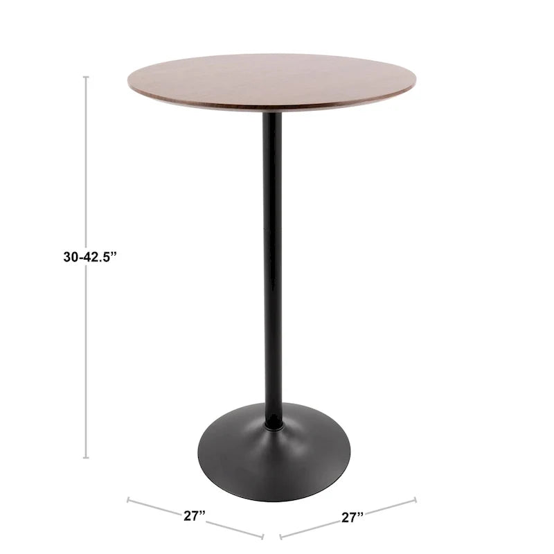 Table à manger à hauteur réglable – Hauteur salle à manger, comptoir ou bar, 2 places