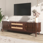 Meuble TV en rotin de style ferme moderne