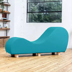 Fauteuil inclinable Avana pour l'étirement et la relaxation, pieds en bois d'hévéa, similicuir - Gris sous-marin
