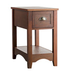 Gymax Lot de 2 Tables d'appoint Contemporaines Compactes avec Tiroir - 13" X 22" X 23" (L x l x H)