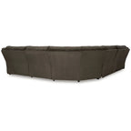 Signature Design by Ashley Canapé d'angle inclinable 6 places avec chaise longue Top Tier marron - 147 L x 134 P x 41 H