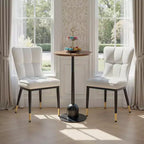 Bekrvio Lot de 6 chaises de salle à manger, modernes, rembourrées, en similicuir, avec haut dossier, pieds en métal, chaises de cuisine sans accoudoirs pour salon et salle à manger