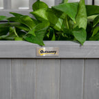 Jardinière en bois Outsunny avec treillis, lit de jardin surélevé pour plantes grimpantes avec trous de drainage et toit