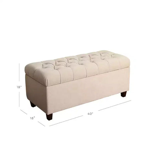 Banc de rangement capitonné Ainsley – HomePop