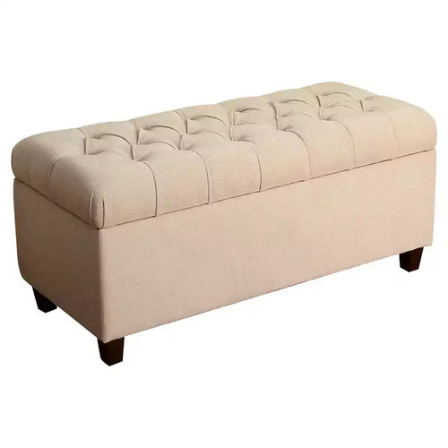 Ainsley Button Tufted Storage Bench - HomePop