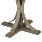 Ensemble de salle à manger 5 pièces en bois taupe rétro avec table à tréteaux courbés et 4 chaises
