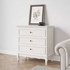 Commode Heynemo à 3 tiroirs pour chambre à coucher, grande commode avec glissières à roulement à billes, table de chevet/cabinet de rangement en bois moderne pour salon