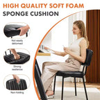 Okak Chaise de salle à manger capitonnée en similicuir avec cadre en métal, lot de 2 chaises d'appoint pour salle à manger, cuisine