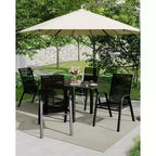 Lot de 4 chaises de terrasse GustoWave, chaises de salle à manger empilables d'extérieur toutes saisons, meubles de jardin respirants pour le jardin