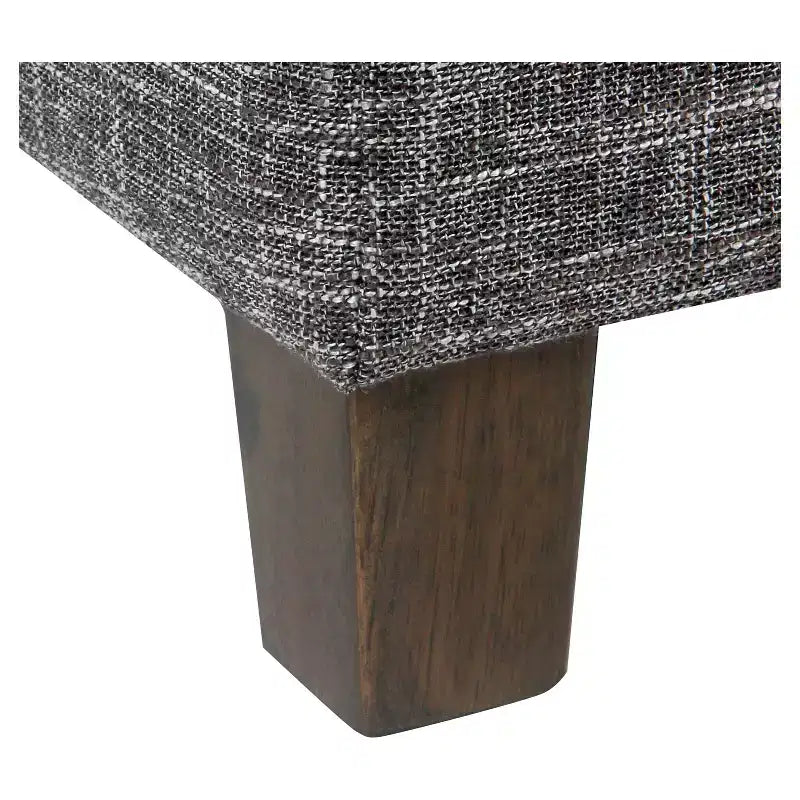 Pouf de rangement carré Cole Classics avec couvercle amovible - HomePop