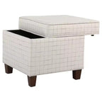 Pouf de rangement carré Cole Classics avec couvercle amovible - HomePop