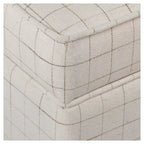 Pouf de rangement carré Cole Classics avec couvercle amovible - HomePop