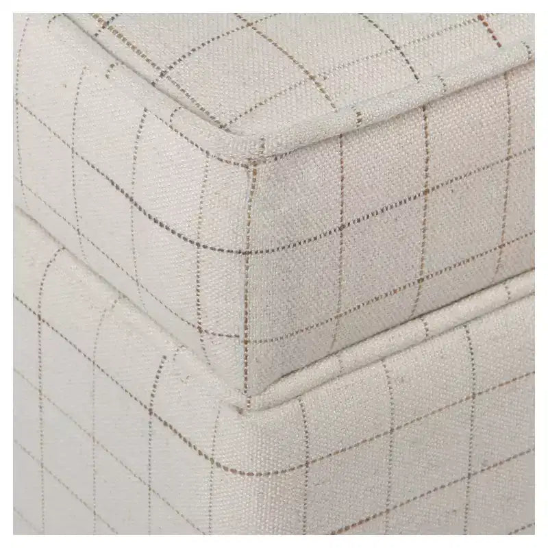 Pouf de rangement carré Cole Classics avec couvercle amovible - HomePop