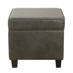 Pouf de rangement carré Cole Classics avec couvercle amovible - HomePop