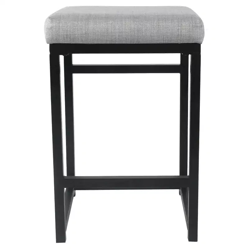 Tabouret de bar en métal à hauteur de comptoir à dossier ouvert - HomePop