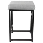 Tabouret de bar en métal à hauteur de comptoir à dossier ouvert - HomePop