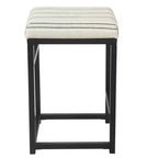 Tabouret de bar en métal à hauteur de comptoir à dossier ouvert - HomePop