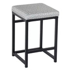 Tabouret de bar en métal à hauteur de comptoir à dossier ouvert - HomePop