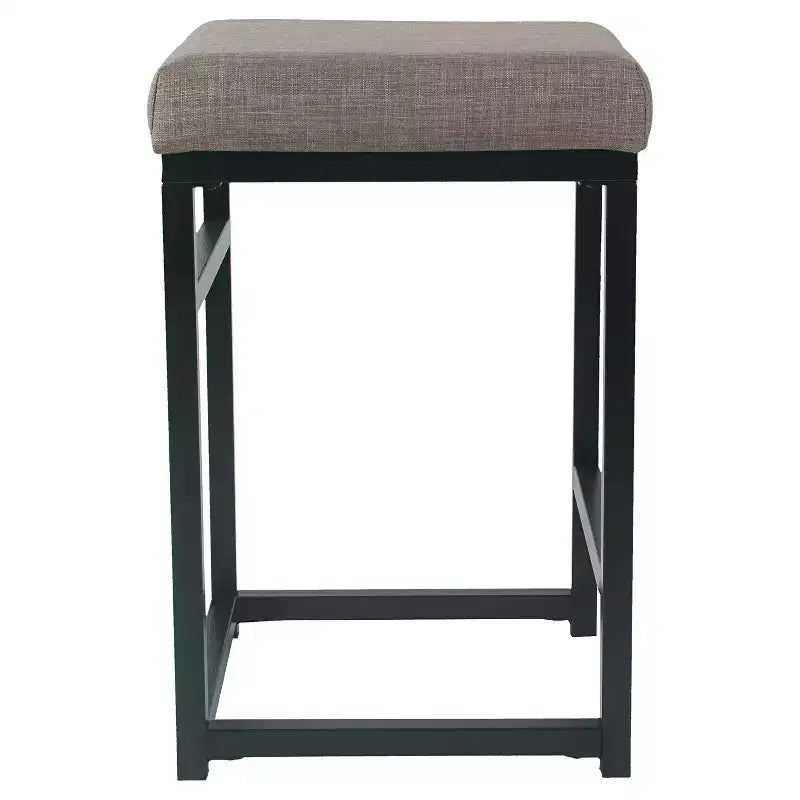 Tabouret de bar en métal à hauteur de comptoir à dossier ouvert - HomePop