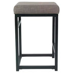 Tabouret de bar en métal à hauteur de comptoir à dossier ouvert - HomePop