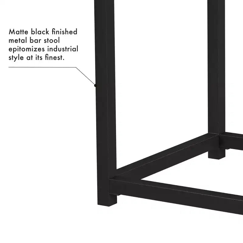 Tabouret de bar en métal à hauteur de comptoir à dossier ouvert - HomePop