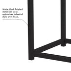 Tabouret de bar en métal à hauteur de comptoir à dossier ouvert - HomePop
