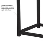 Tabouret de bar en métal à hauteur de comptoir à dossier ouvert - HomePop