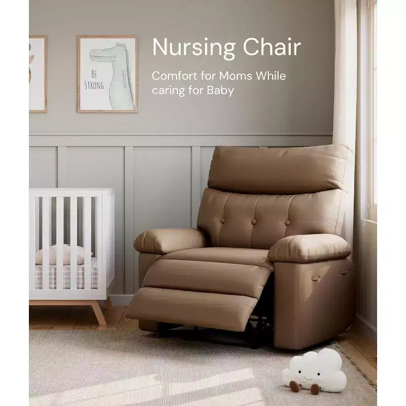 Fauteuil inclinable en cuir surdimensionné, inclinable manuel extra large, chaise longue avec accoudoirs et dossier confortables en éponge 1,5X pour salon, chambre