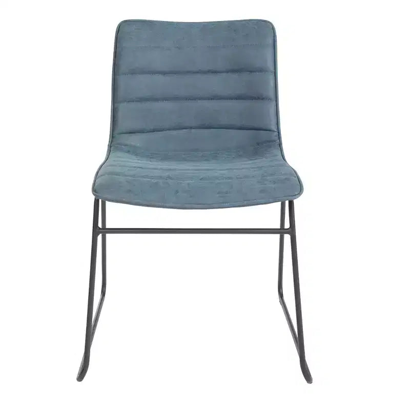 Lot de 2 chaises empilables Halo Marine – OSP Home Furnishings : Chrome, similicuir, cadre métallique