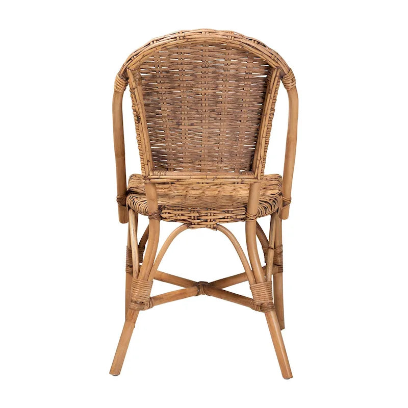 Chaise de salle à manger en rotin naturel bohème moderne Neola