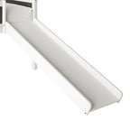 Lit mezzanine bas classique double CraftPorch avec tableau noir, toboggan et échelle