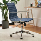 Chaise de bureau à dossier cannelé LUXMOD pour ordinateur et télétravail