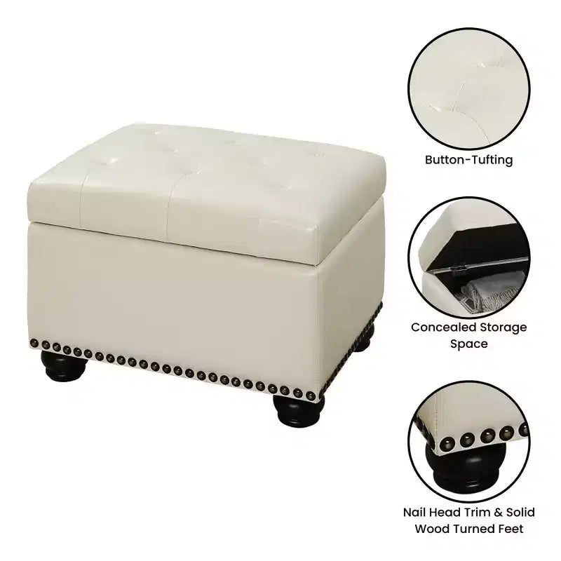 Pouf de rangement 5th Avenue Designs4Comfort - Breighton Home
