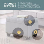 Pouf de rangement 5th Avenue Designs4Comfort - Breighton Home