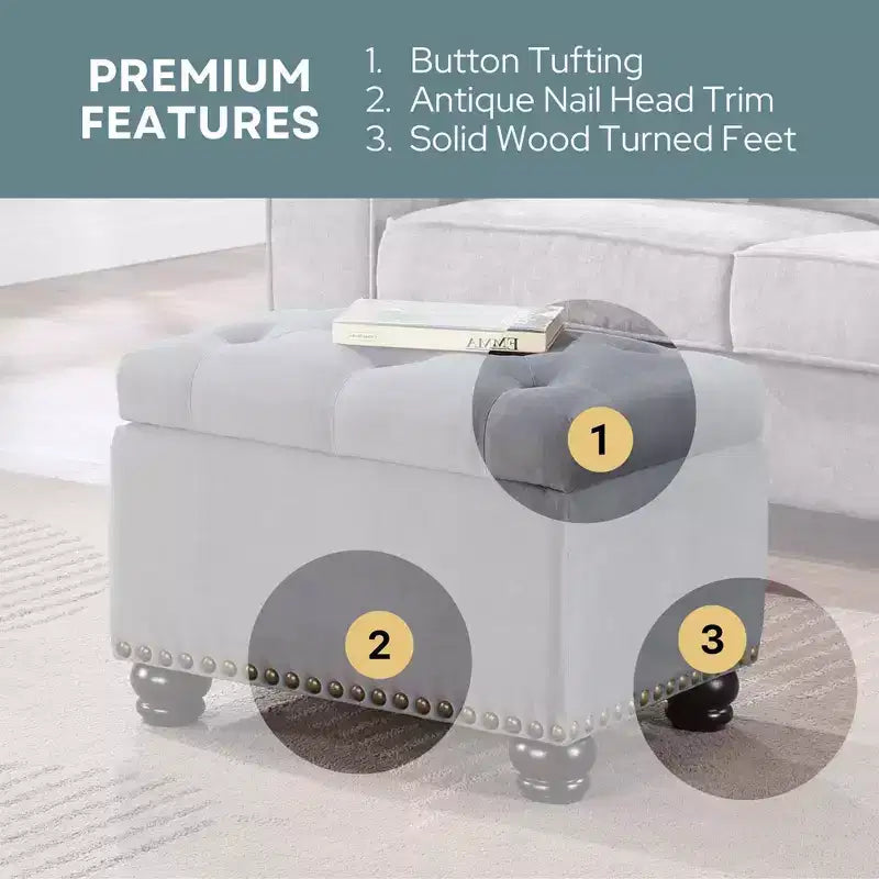 Pouf de rangement 5th Avenue Designs4Comfort - Breighton Home