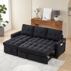 Canapé-lit d'angle escamotable en chenille 78,75 po avec ports de chargement